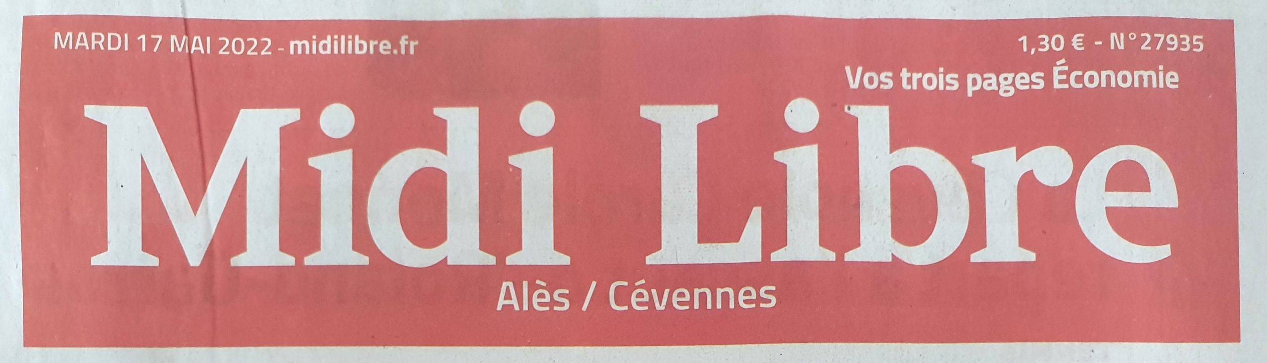 Midilibre édition Alès Cévennes le Mardi 17 mai 2022